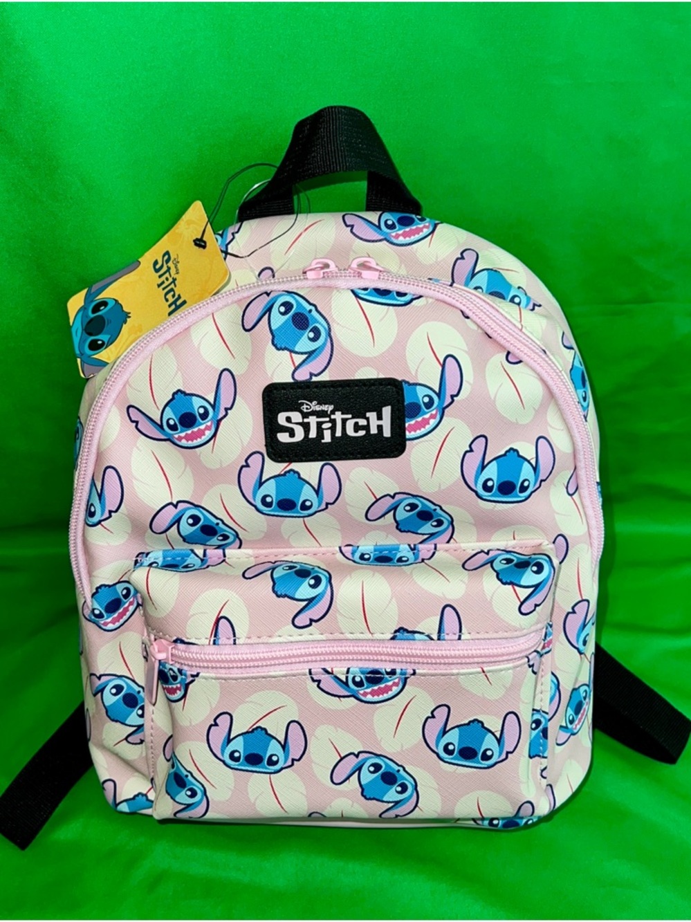 🎒💖 Lilo & Stitch Mini Backpack – Pink Stitch Faces 11” Disney x Bioworld NEW NWT